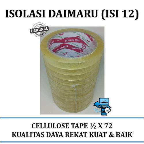Gambar Isolasi Daimaru 1/2 X 72 Cellulose Tape (isi 12) dari Das Technology undefined Tokopedia