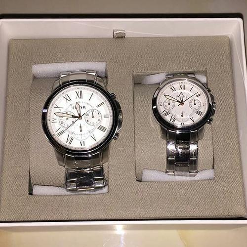 Jual Fossil Couple Watch Silver - Kab 