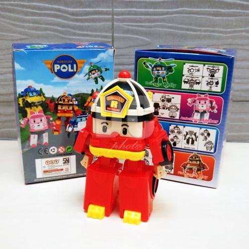 Set De 6 Véhicules Transformables Robocar Poli – Robot Et Voiture 2-en-1 – Sans Piles – Dès 3 Ans – Cadeau Anniversaire