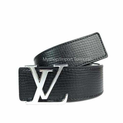 Foto Produk GESPER IKAT PINGGANG KULIT IMPORT PRIA COWO BRANDED | LV 95 BLACK dari Toko Import Termurah
