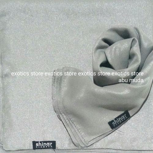 Foto Produk Jilbab Segiempat Shinar Glamour Katun Shimmer Ansania Square ABU MUDA dari exotics-store