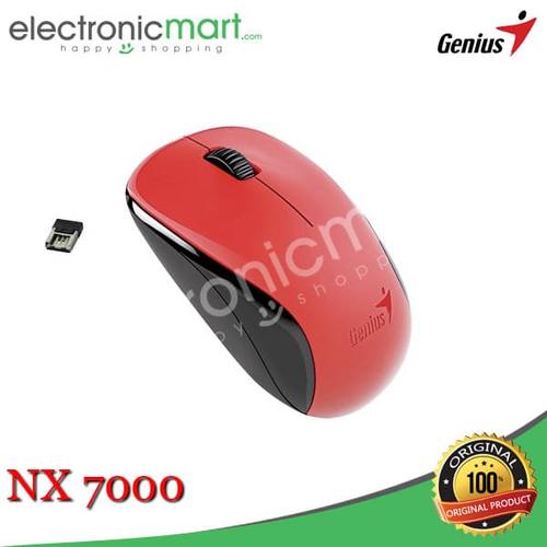 Foto Produk Wireless Mouse Genius NX7000 NX-7000 - Merah dari Electronicmart