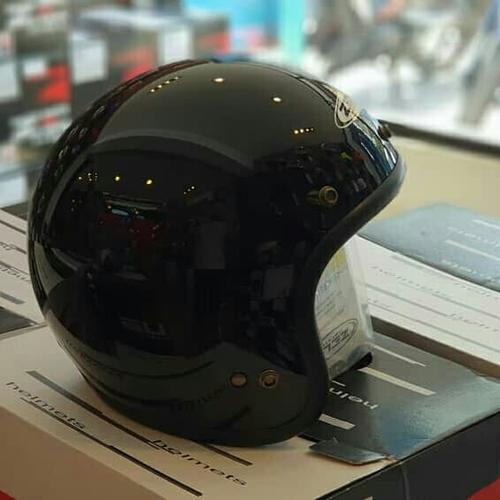 Foto Produk Helm Zeus Retro Half face ZS385C hitam glossy black dari Prodigy Rider