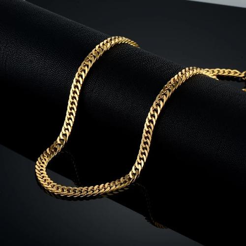 Jual Kalung Rantai Titanium Warna Emas 