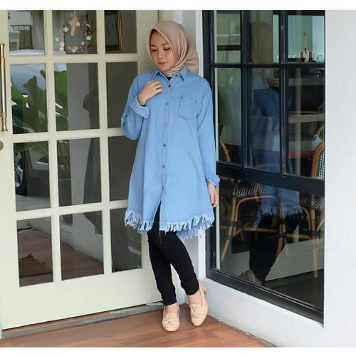 Jual Della Long Jeans Tunik - Kab 