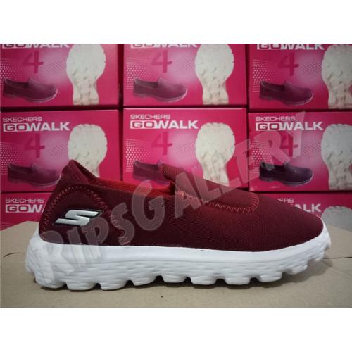 Skechers go walk maroon clearance
