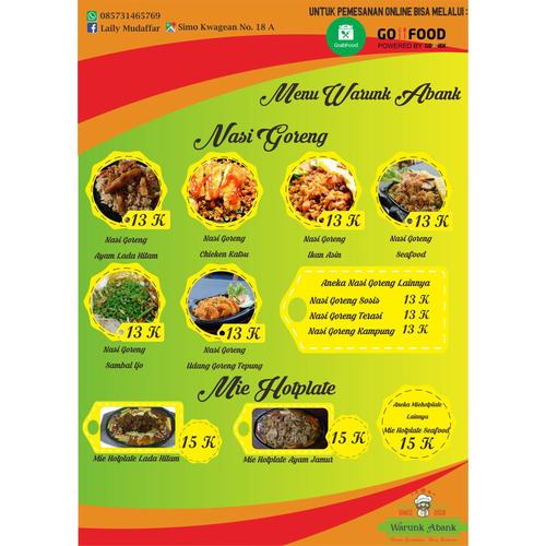Foto Produk Semua menu serba 30ribu dapet 2porsi dari Warunk_Abank
