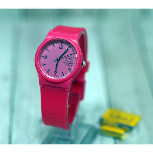 Foto Produk JAM TANGAN ORIGINAL Q&Q / QQ / QnQ VP-46 VP 46 PINK MERAH JAMBU dari waw03
