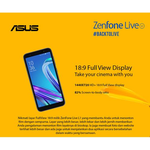 Foto Produk Asus Zenfone Live L1 ZA550KL Ram 2/16GB Garansi Resmi dari Nic-cell