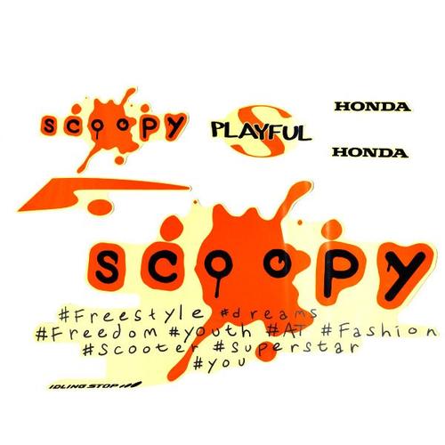 Gambar Sticker Body Kiri Cream Silver – Scoopy eSP K93 871X0K93N20ZAL dari Honda Cengkareng Kota Tangerang Tokopedia