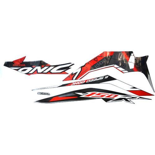 Foto Produk Sticker Body Kiri Hitam Stripe Set Black L Sonic 150R 871X0K56NA0ZAL dari Honda Cengkareng