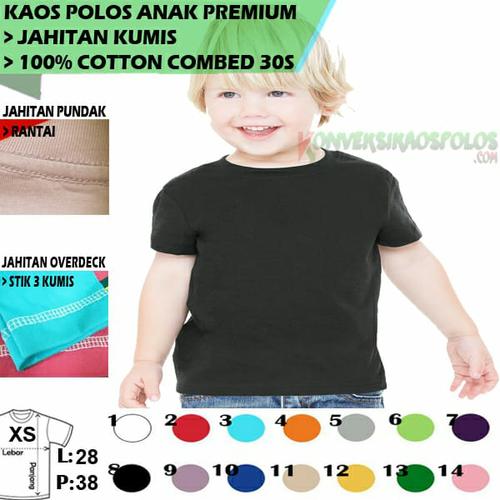 Foto Produk KAOS POLOS ANAK UMUR 1-2 TAHUN PREMIUM DISTRO dari KONVEKSI KAOS POLOS