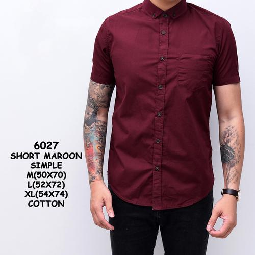 Foto Produk Kemeja Pria Polos Lengan Pendek | baju Cowok Pendek Murah - M dari ALJOSA