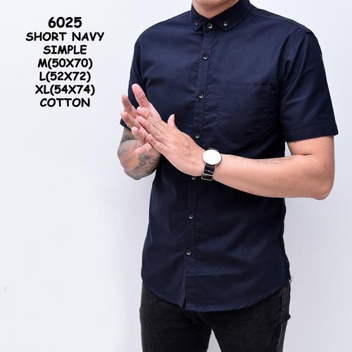 Foto Produk Baju Kemeja Lengan Pendek Pria Katun Slimfit | Kemeja Cowok Distro - M dari ALJOSA