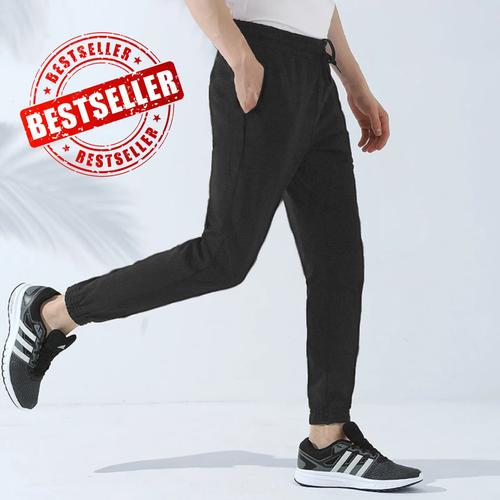 Foto Produk Jfashion Celana Panjang Jogger Training Pria dewasa Polos - Felix - Hitam, M dari j--fashion