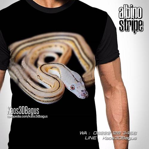 Jual KAOS ULAR | Kaos SNAKE | Ular Albino | Kaos REPTIL - Hitam, Ukuran ...