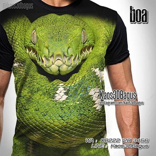 Jual KAOS ULAR BOA | Kaos Gambar Ular | Kaos Reptil SNAKE - Hitam ...