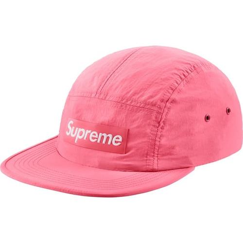 SUPREME RAISED LOGO PATCH CAMP CAP PINK 
