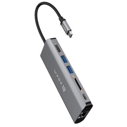 Foto Produk Adam Elements CASA HUB A01 USB Type C to 6in1 MULTI FUNCTION HUB -Grey dari manekistore
