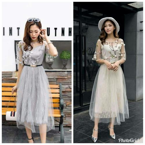 Jual Spring flower dress premium/Dress 