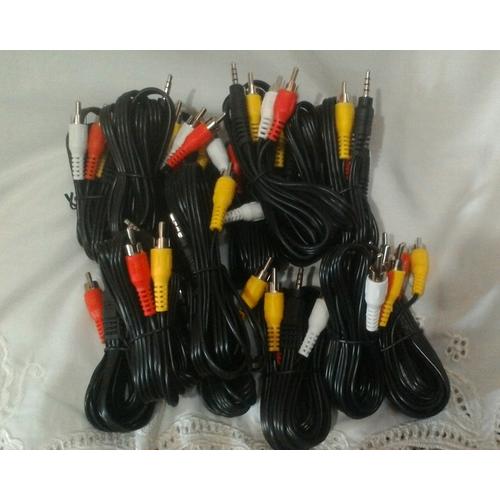 Foto Produk Kabel AUX Stereo 1 to 3 RCA Jack 3,5mm Audio Video dari rachmatcomputer