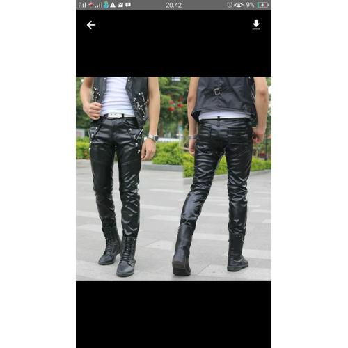 Jual Celana kulit rock n roll - Putih 