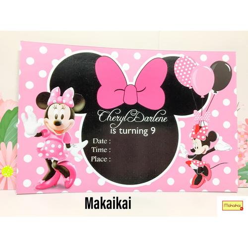Foto Produk Kartu Undangan Invitation Birthday Minnie Mouse A dari The Kimchi