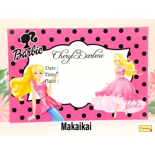 Foto Produk Kartu Undangan Invitation Birthday Barbie A dari The Kimchi
