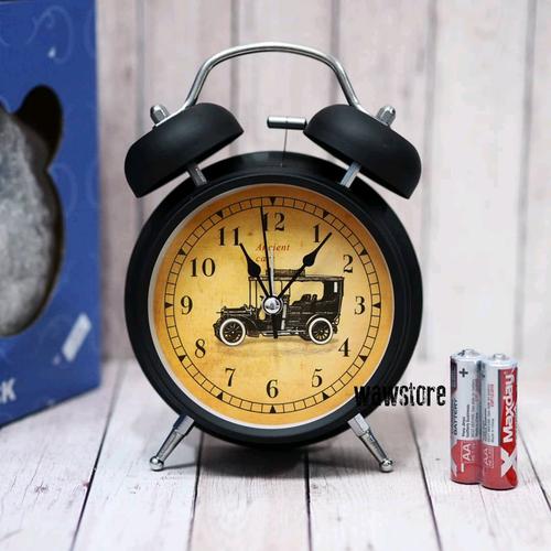 Foto Produk KADO SOUVENIR JAM WEAKER BEKER WEKER VINTAGE CLASSIC LAMPU KAMAR MOBIL dari waw03