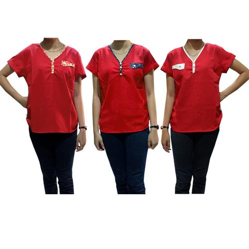Foto Produk blouse merah fere motif CHN dari toko super murah