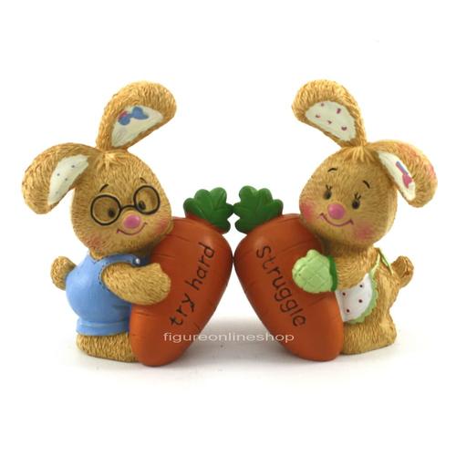 Foto Produk FIGURE / PAJANGAN TWO RABBIT AND CARROT ISI 2 dari FIGURE ONLINE SHOP