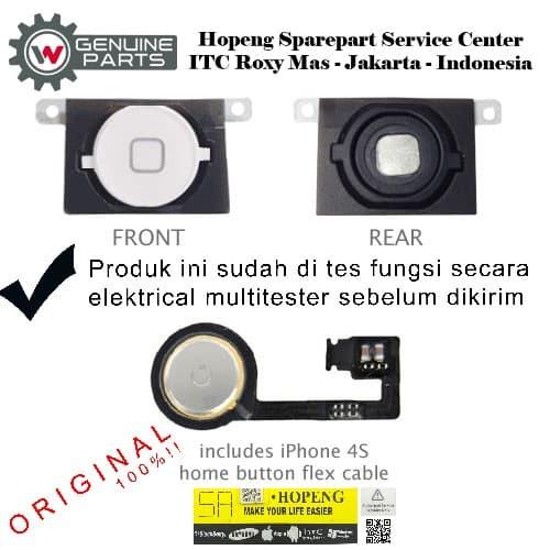 Gambar Home Button Iphone 4 / 4s / 4cdma - Hitam, 4 dari Hopeng Separepart undefined Tokopedia
