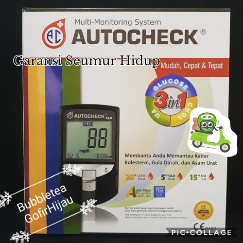 Gambar Autocheck GCU alat ukur gula darah kolesterol asam urat 3in1 dari gofir hijau Jakarta Barat Tokopedia