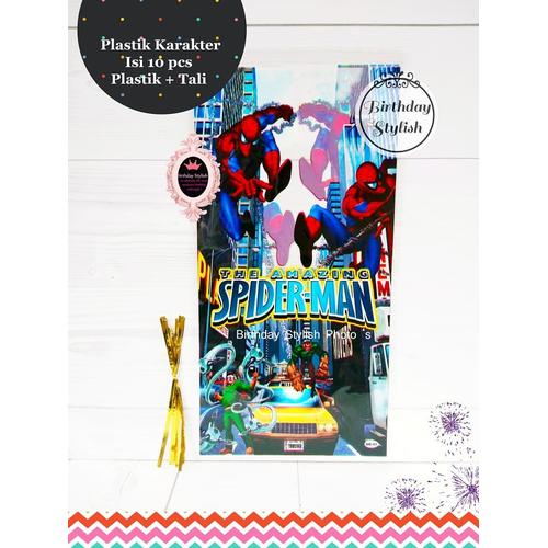 Foto Produk Plastik Snack/ Bingkisan Ulang Tahun Anak Spiderman Sedang Isi 10 Pcs dari Birthday Stylish