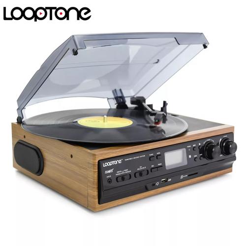 Gambar Turntable gramaphone vynil record bisa setel kaset dari BlackCode undefined Tokopedia