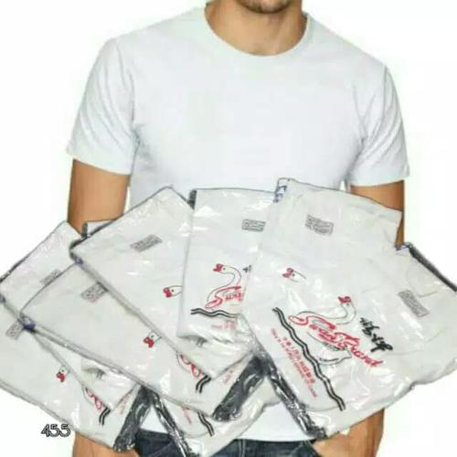 Foto Produk Kaos Dalam Oblong T-Shirt SWAN BRAND Size 34 36 38 40 42 - Putih, SIZE 34 dari GOLDEN FORTUNA