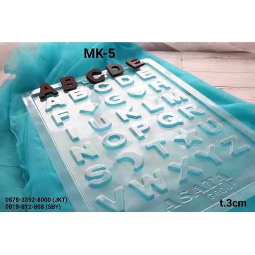 Foto Produk MK-005 Cetakan mika coklat fondant huruf besar tinggi huruf 3cm bulan dari Yamama Baking