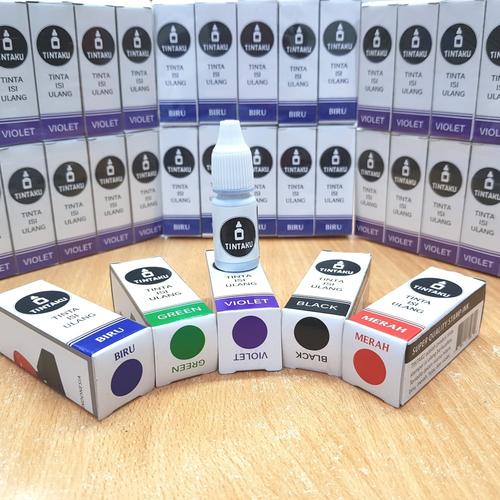 Gambar Tinta Stempel Otomatis Botol Tanpa Bantalan - Biru dari Bul88 shop Jakarta Utara Tokopedia