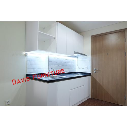 Gambar kitchen set minimalis modern apartemen studio bedroom dari David Furniture Jakarta Timur Tokopedia