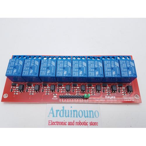 Jual Relay module 12v 8 channel keyes funduino high quality brand mark