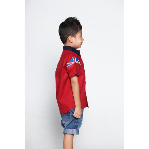 Foto Produk Moejoe Boys Britsleeve Shirt - RED - 2-3 tahun dari moejoeapparel