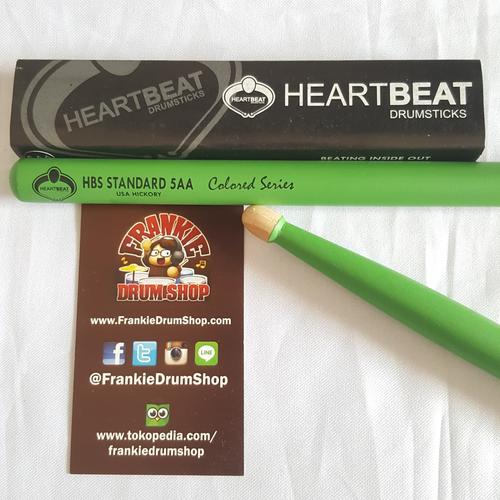 Foto Produk HeartBeat HBS5AAHACG - 5AA Green HBS Acorn Tip Hickory Stick Drum dari FrankieDrumShop