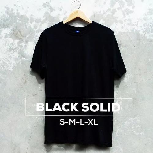 Foto Produk KAOS POLOS COTTON COMBED 30s WARNA HITAM Size S M L XL - S dari NR_Sport Jersey Murah