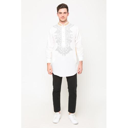 Foto Produk Baju koko kurta / atasan pakistan kemeja koko ardhani - jfashion Padli - Putih, XXXL dari j--fashion