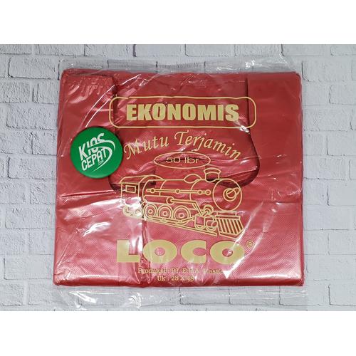 Foto Produk KANTONG PLASTIK HD LOCO EKONOMIS MERAH UK 28 dari KiosCepat