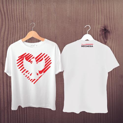 Gambar Think Indonesia "Tee Sign Heart Indonesia” dari Think Indonesia Kota Tangerang Selatan Tokopedia