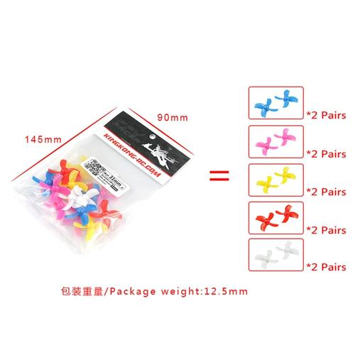 Gambar 20PCS 31mm 4-blade Propeller for Kingkong/LDARC TINY 6 6X Tiny Whoop dari ajiboy99 Kota Medan Tokopedia