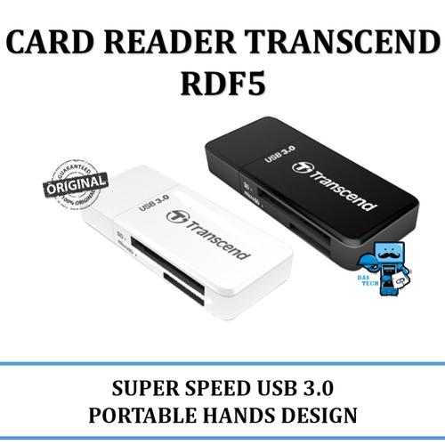 Jual Card Reader Transcend RDF5 USB 3.0 Portable Card Reader - Original ...