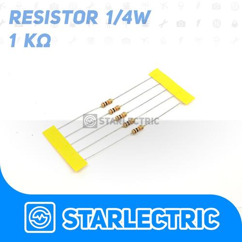 Foto Produk Resistor 1000 1000R 1K Ohm 1/4 W 5% 5pcs/pack dari Starlectric