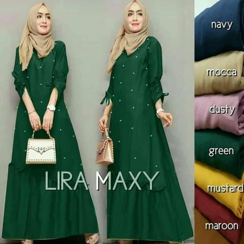 Foto Produk jual baju gamis murah/lira maxi dress muslim modern/grosir baju hijab dari B.O.M baju online murah